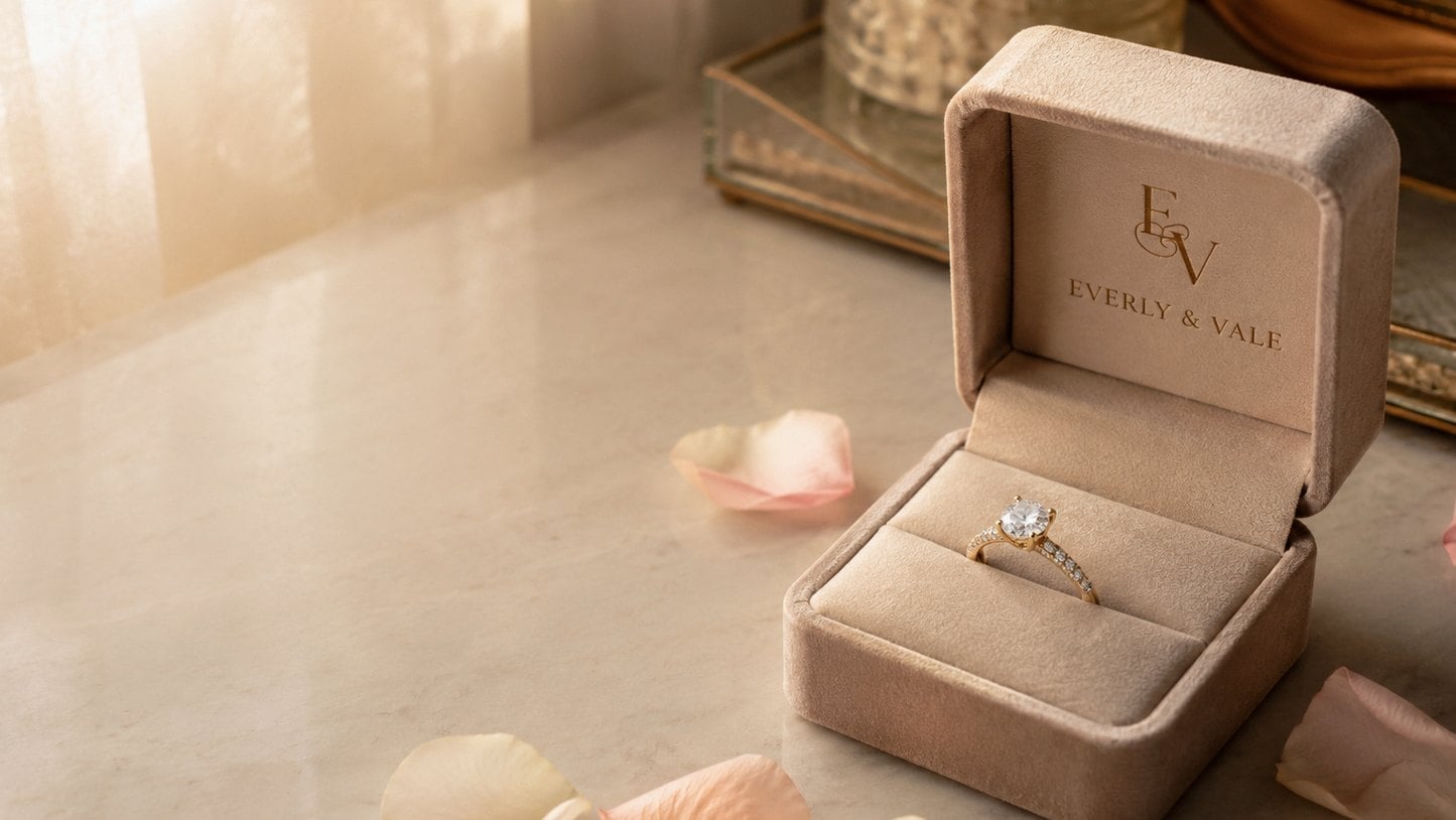 Custom printed ring boxes with logo