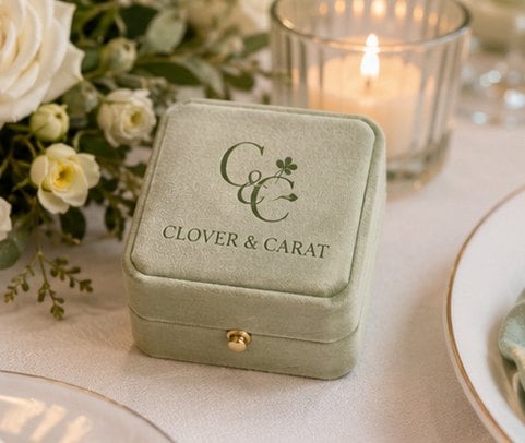 Customized ring boxes for wedding and bridal brands