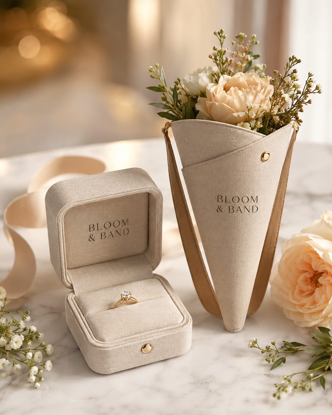 Custom ring boxes with a logo from Custom Ring Boxes