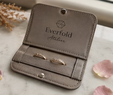 Slim Travel Ring Box with custom branding